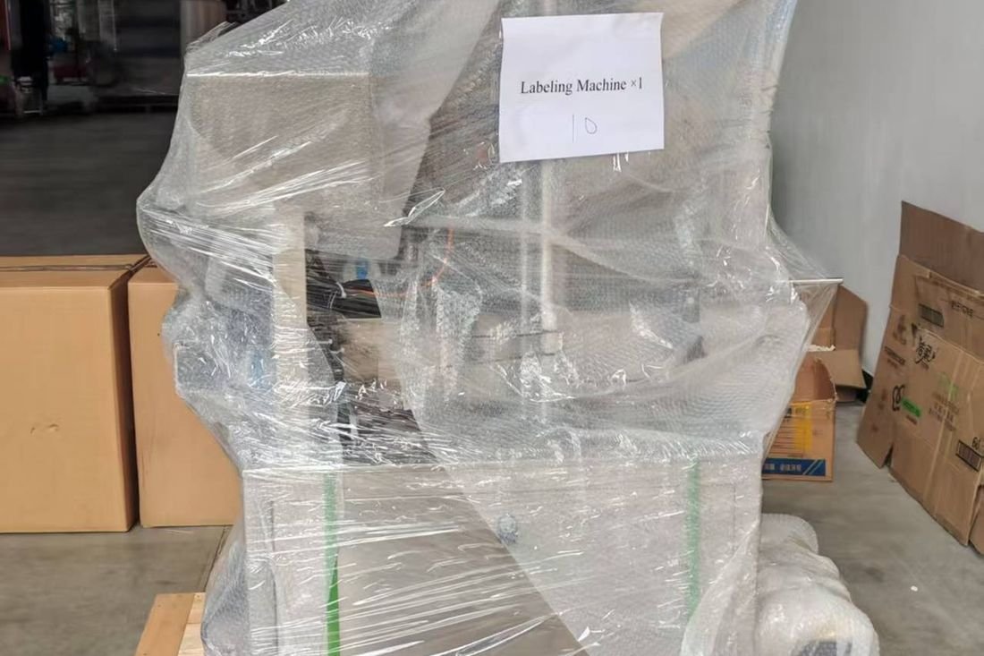Oral-pouch line container-shipment photo