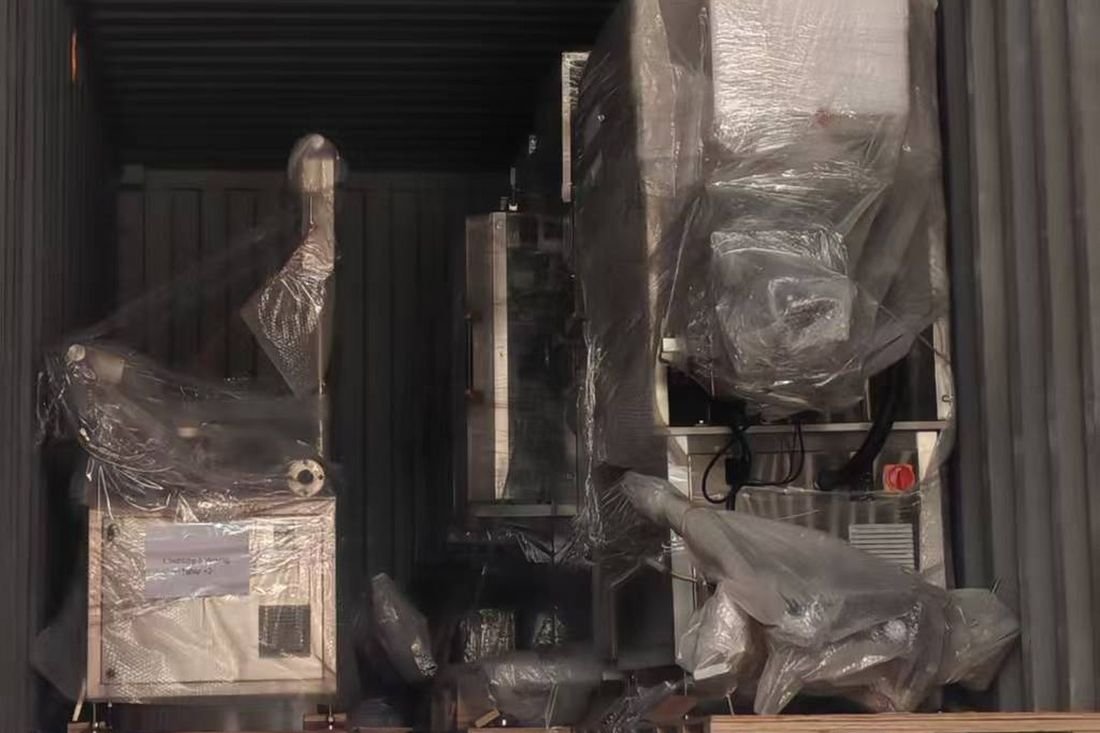 Oral-pouch line container-shipment photo
