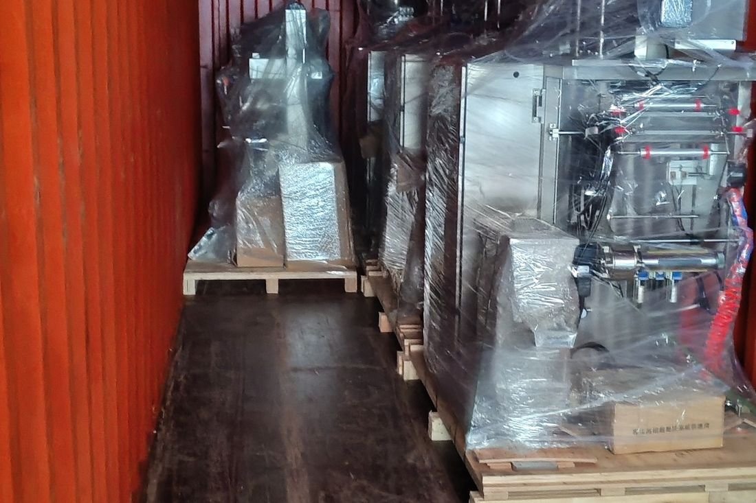 Oral-pouch line container-shipment photo