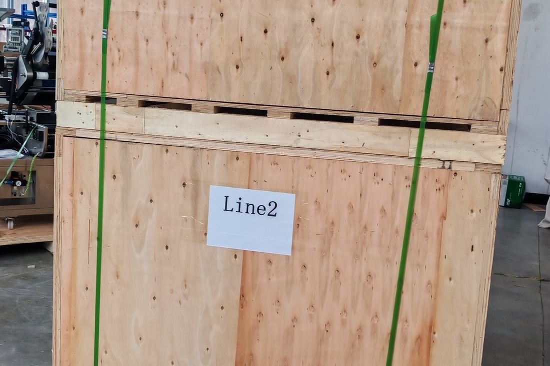 Oral-pouch line container-shipment photo