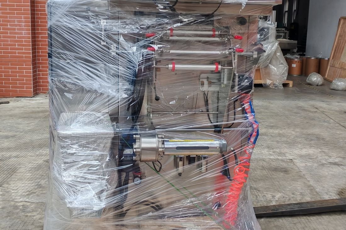 Oral-pouch line container-shipment photo